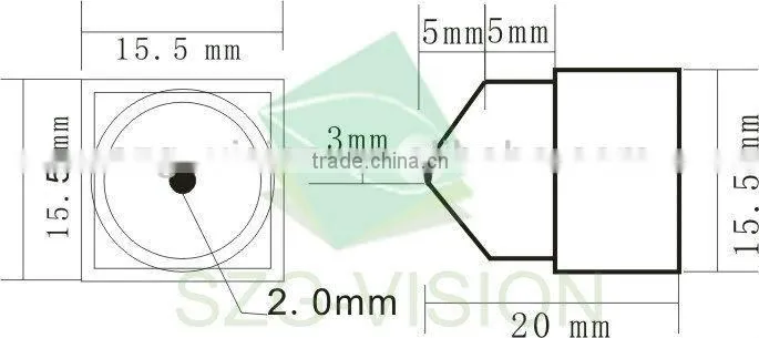 pen camera, pinhole camera with 90 degree wide view angle pinhole lens