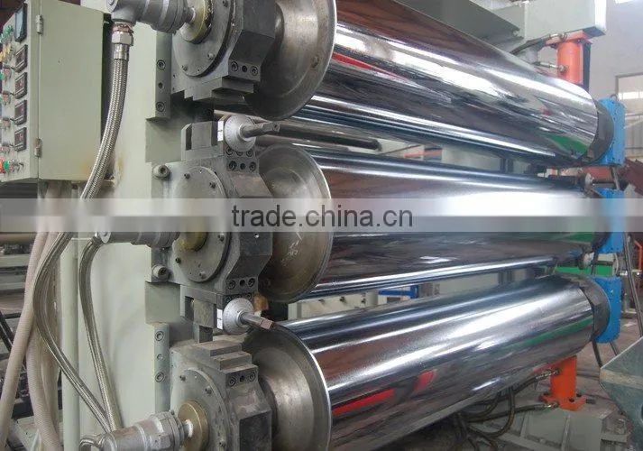 Three roller calender for plastic sheet