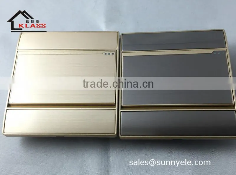 brushed aluminum golden 45A switch with neon,British style