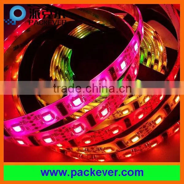 Epistar chip 2 year warranty IP65 black/white PCB 60 led/m lpd8806 led strip