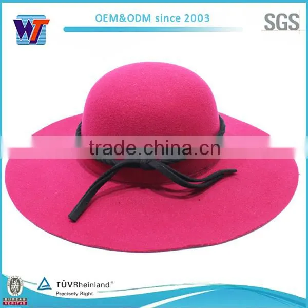 2015 wholesalw wool hats for women wide brim hat