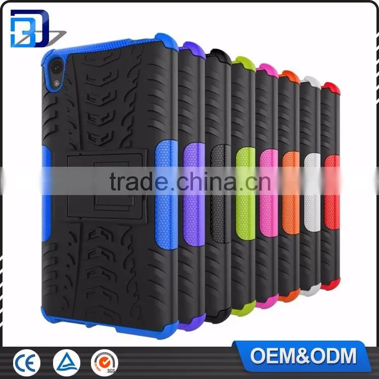 Mobile Phone Accessories 2 in 1 Dual Slim Armor TPU + PC Kickstand Case For Sony Xperia E5 Rugged Cover Amazon Best Sell