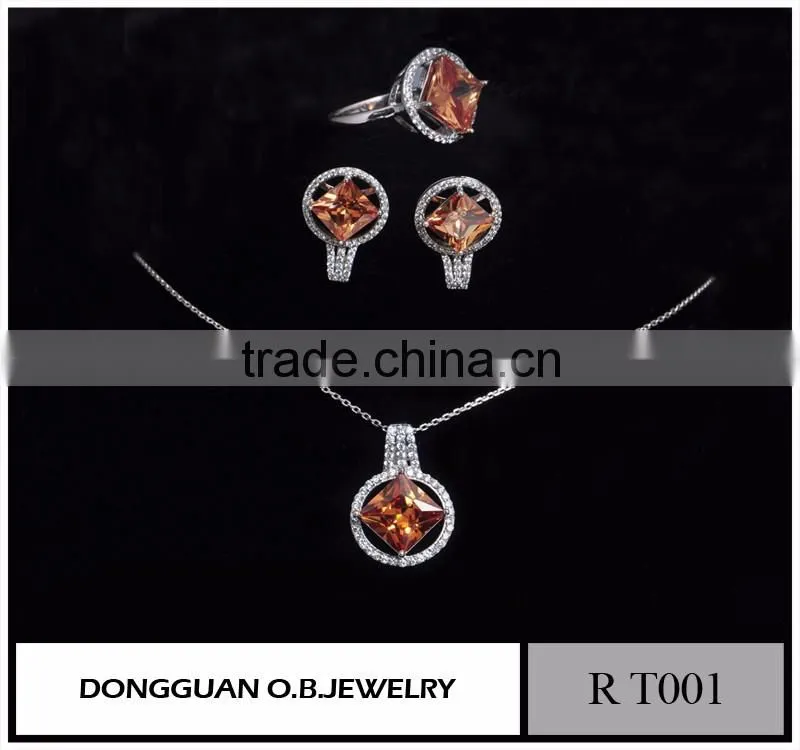 New arrival fashion costume jewelry set new designs zircon alibaba jewelry