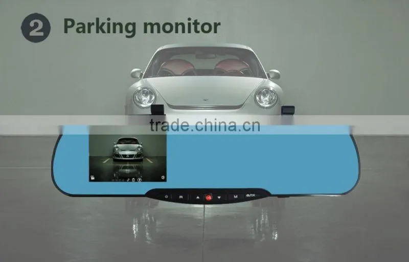 GPS tracking rear view mirror dash cam