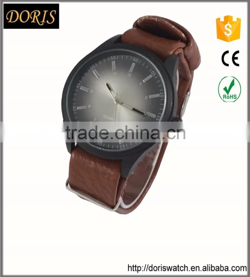 China watch manufacturer oem watch men 2016 new style leather wrist watch
