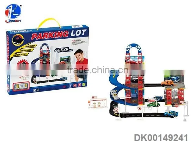 Diecast Parking lot(with 2 car and 1 plane)