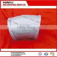Concrete pump parts 45 degree stainless steel pipe elbow 4 inch concrete pump elbow / bend