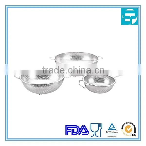 Different size stainless steel mesh colander set