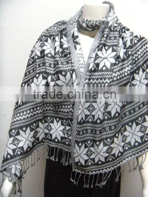 viscose Jacquard winter 2013 shawls/latest shawls