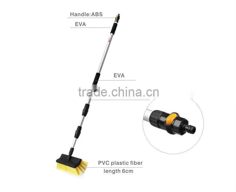 5 corner brush head water through car brush water flow auto brush