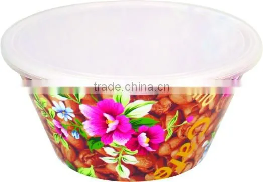 mini plastic salad bowl with lid for children