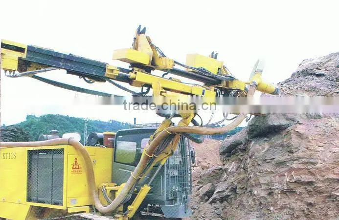 KT11S 18M depth,17bar Hydraulic rotary integral open air track drilling rig