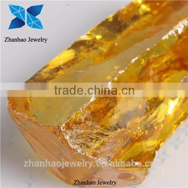 light yellow Uncut Raw Gemstones /raw cubic zirconia material stone/semi precious stone