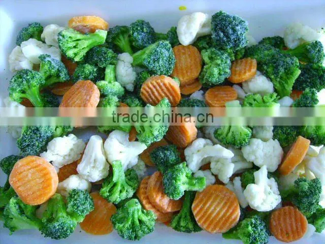 Frozen IQF red pepper dices and strips