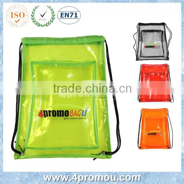Double pockets PVC & EVA drawstring bag