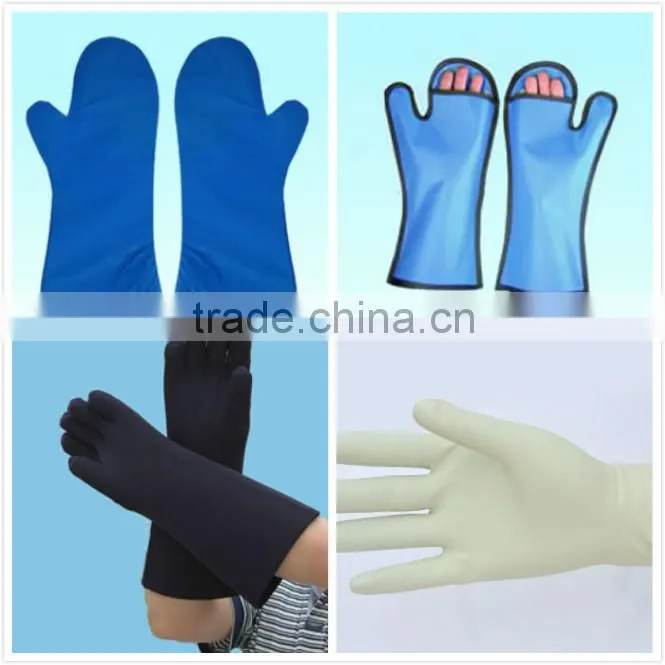 Intervenient radiation protective lead gloves