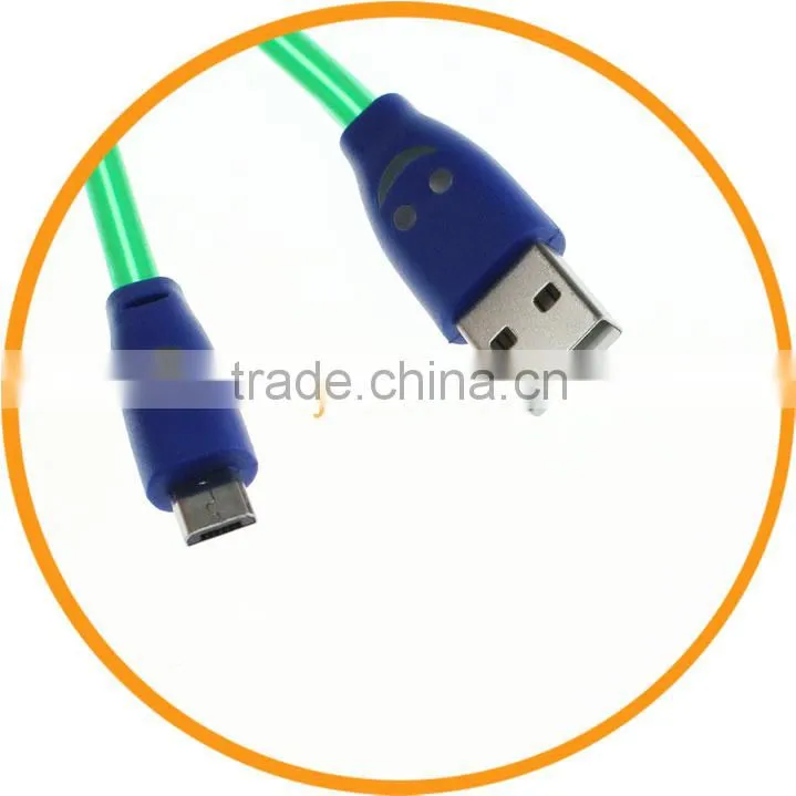 1M Colorful Micro USB LED Charging Cable for Samsung S5 S4 S3 from Dailyetech
