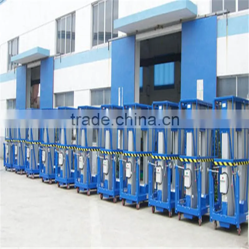 good quality 8 meter 0.1ton single post aluminium alloy lifter