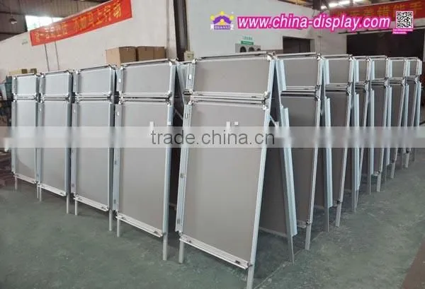 Attention-Grabbing sandwich board/A Frame sign poster stand with header