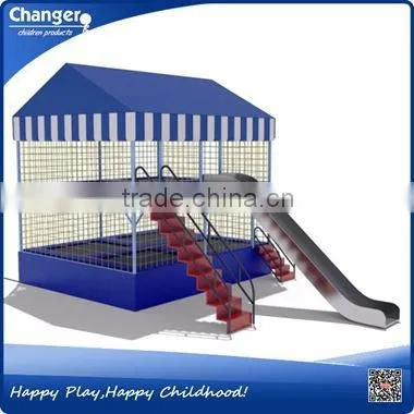 China factory TUV/ASTM/CE certificate free design cheap kids outdoor trampoline with roof