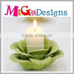 Fashionable Bird Design OEM Dolomite Ceramic Blue Candle Holder