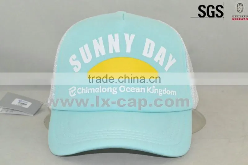 short bill foam plain trucker cap mesh hat