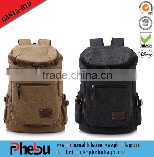 Dye printed cute canvas backpack