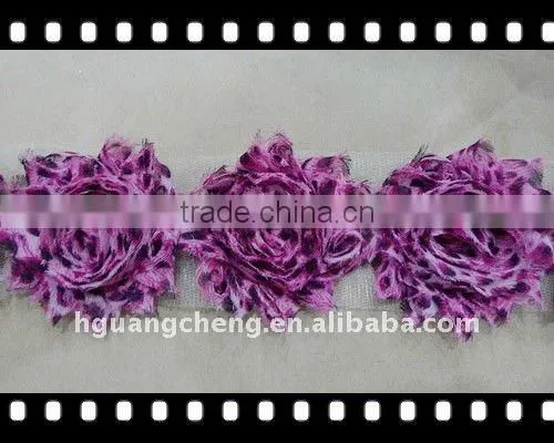 SHABBY CHIC CHIFFON ROSE TRIM
