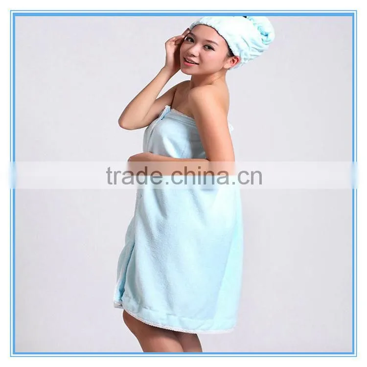 OEM microfiber warp knitted towel cloth for bathrobe/ bathing cap in roll