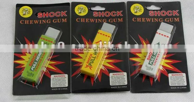 Funny electric shock chewing gum.
