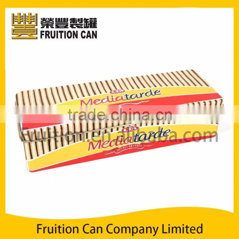 Rectangular Metal Packing Biscuits Tin Can