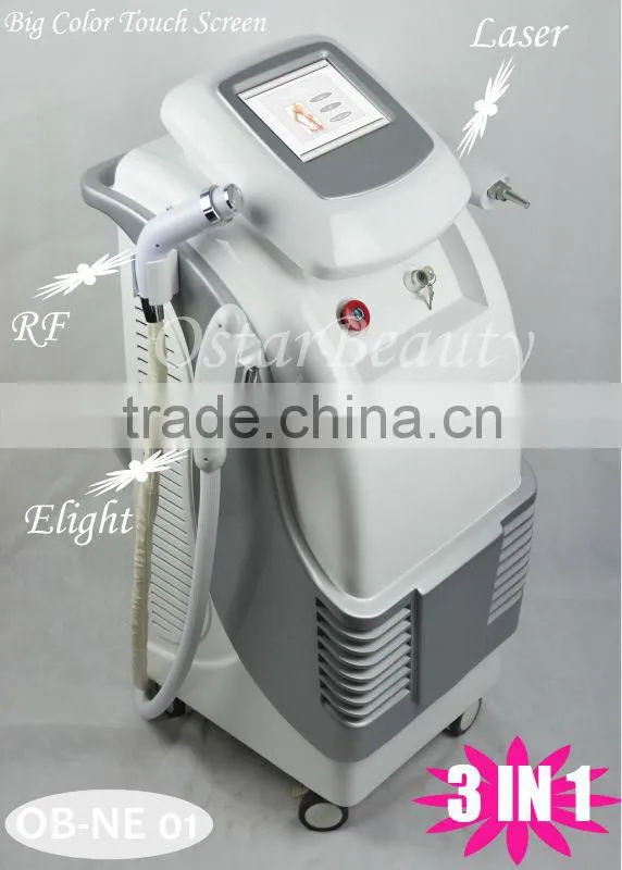 Fashionable 3 in 1 multifunctional beauty equipment elight yag laser NE 01