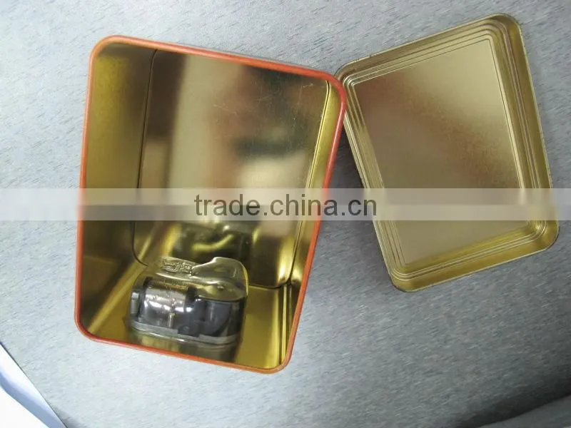 beatiful appearance decorative package size125*90*60mm rectangular music tin box