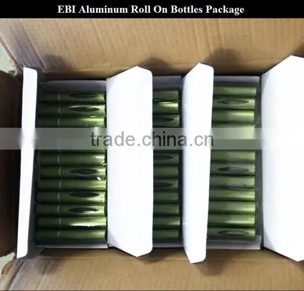 Empty small clear glass roll on bottle