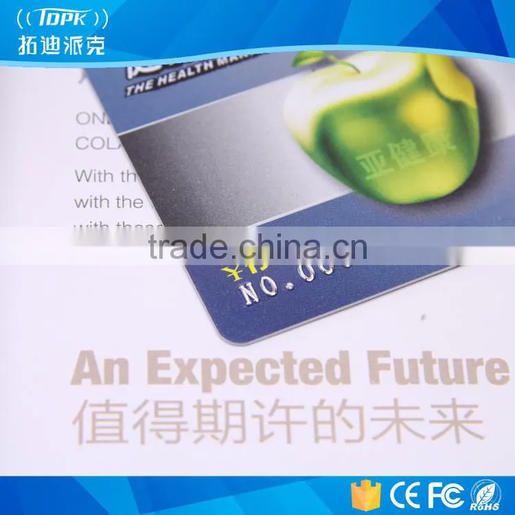 plastic pvc scratch card with high quality