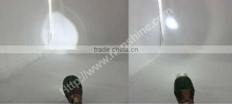5w green&copper-colored rechargeable led flashlight