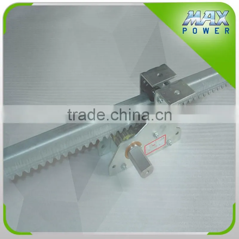 Greenhouse bearing block rack and pinion