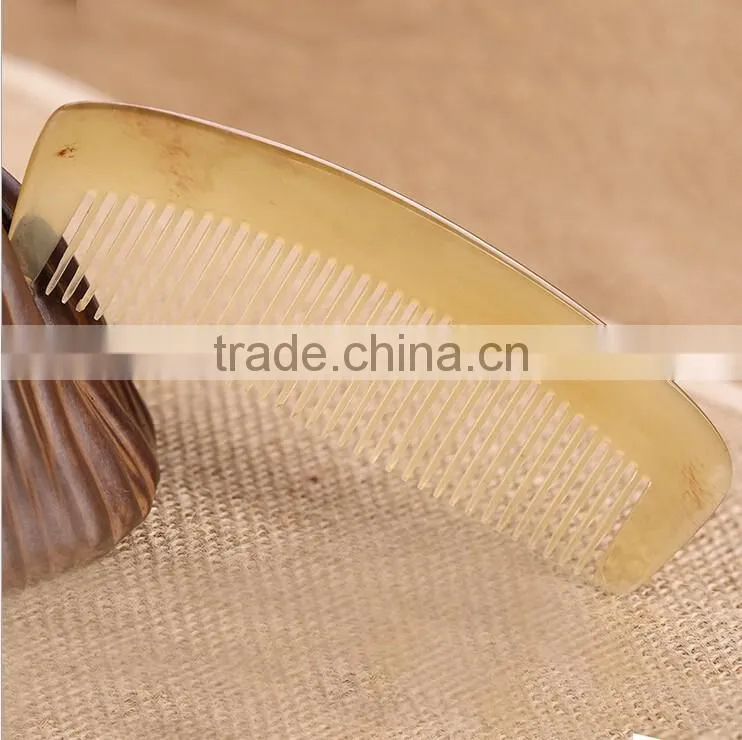 Handmade Craft Horn Comb for Hair Natural Healthy Massage Smoothing Hair Brush for Exquisite Gift