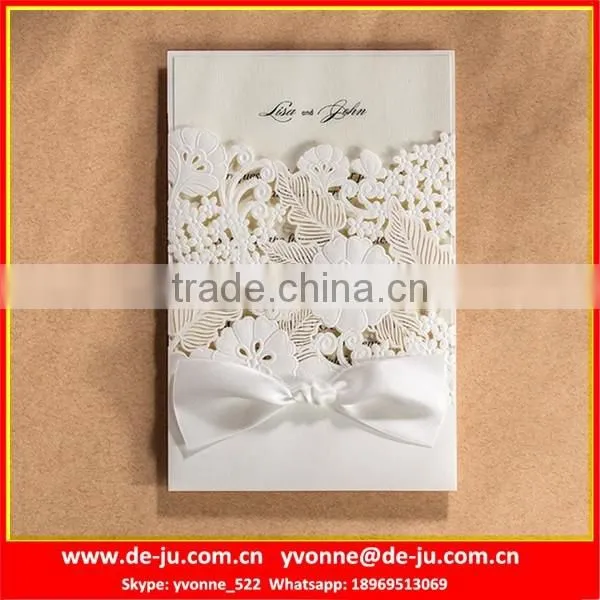 Pink Gift Square Folding Wedding freshers party invitation cards