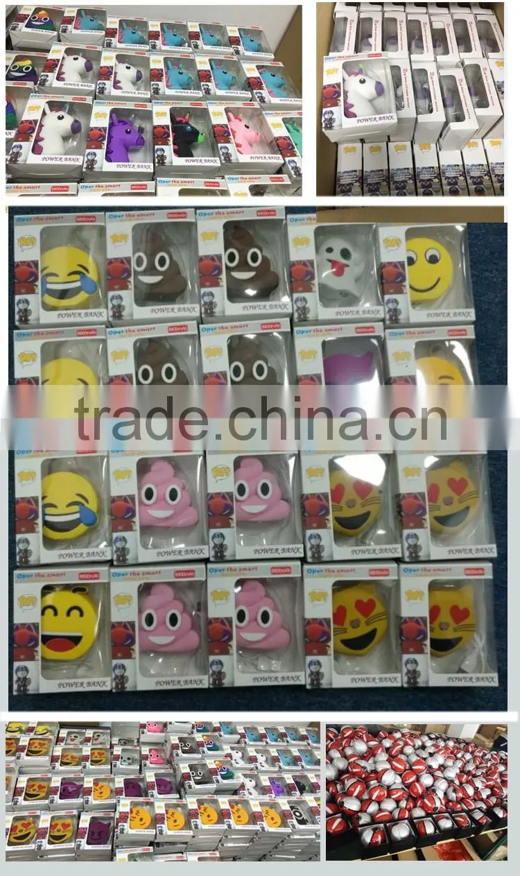 New hot products 2017 cute emoji power bank, smile cry power bank