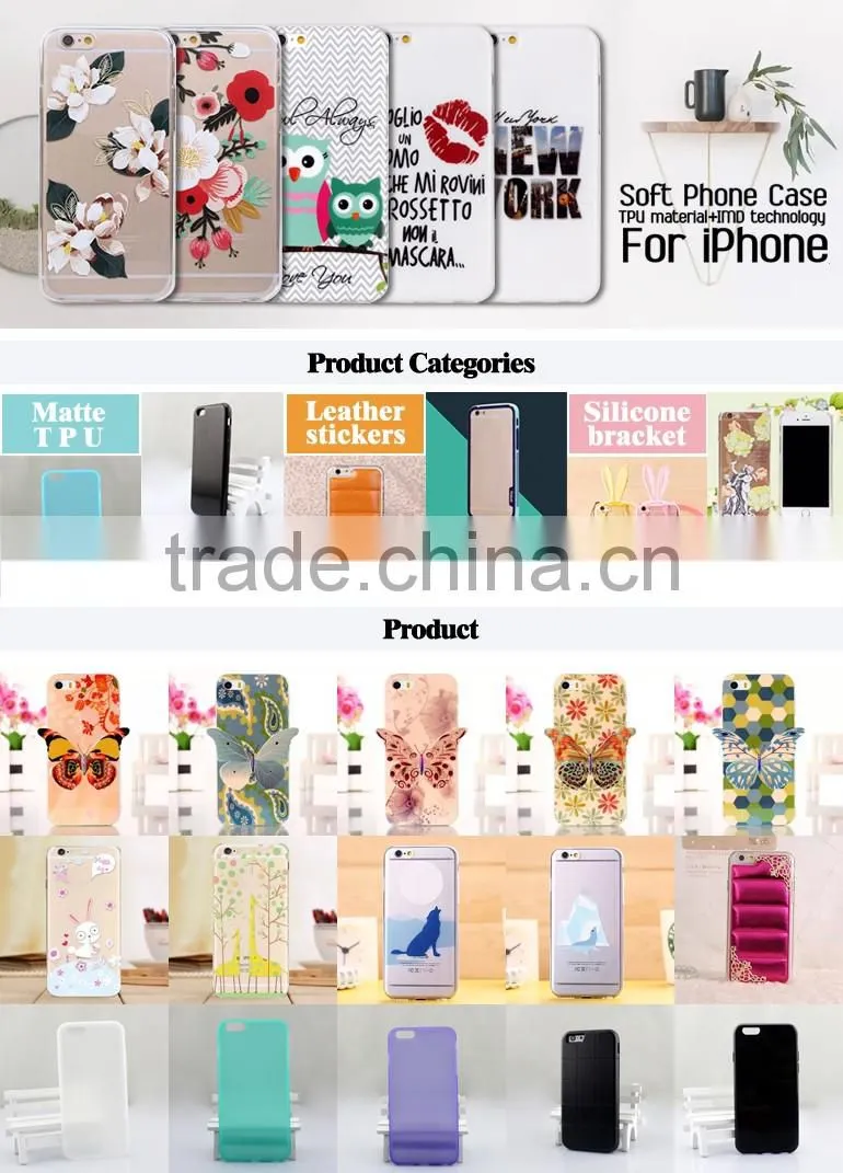 Transparent TPU phone case real flower sticker phone cover protective back cover for iPhone 7 / plus