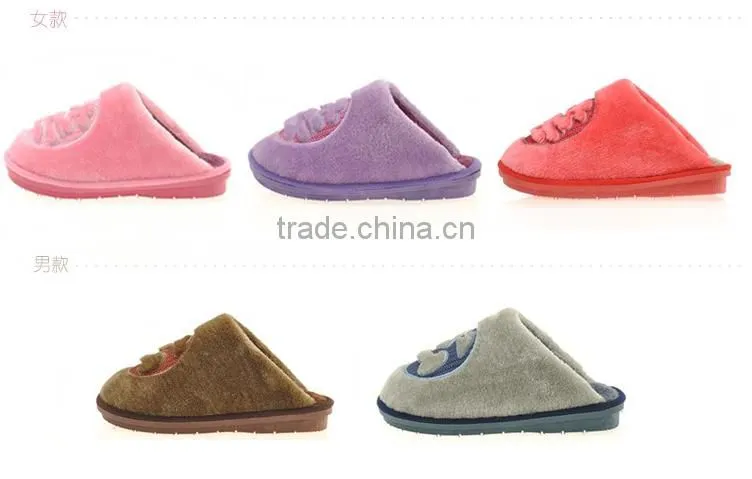 wholesale stock small order High quality coral fleece couple thermal shoes