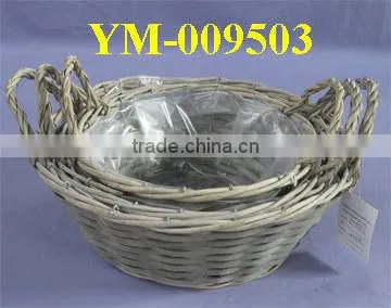 Willow Garden Basket with Metal Label