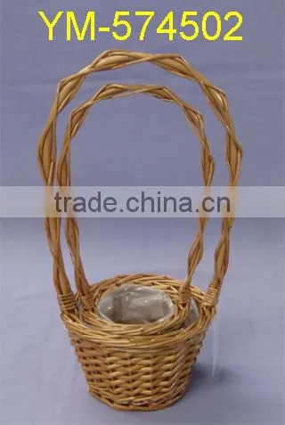 Half Round Willow Basket With Liners For Flowers
