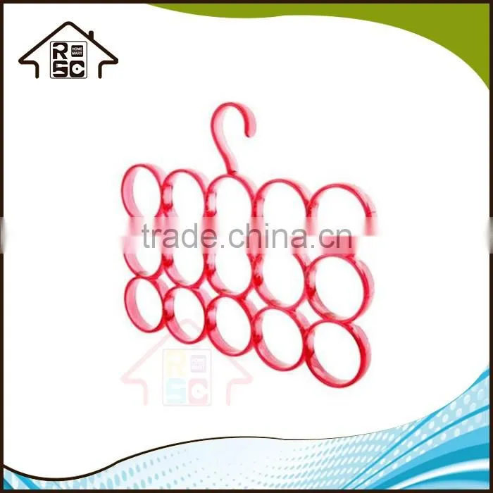 NBRSC Shipment in time Plastic Scarf Hanger 15 Holes Scarf Organizer Belt Hook Silk Tower Rack