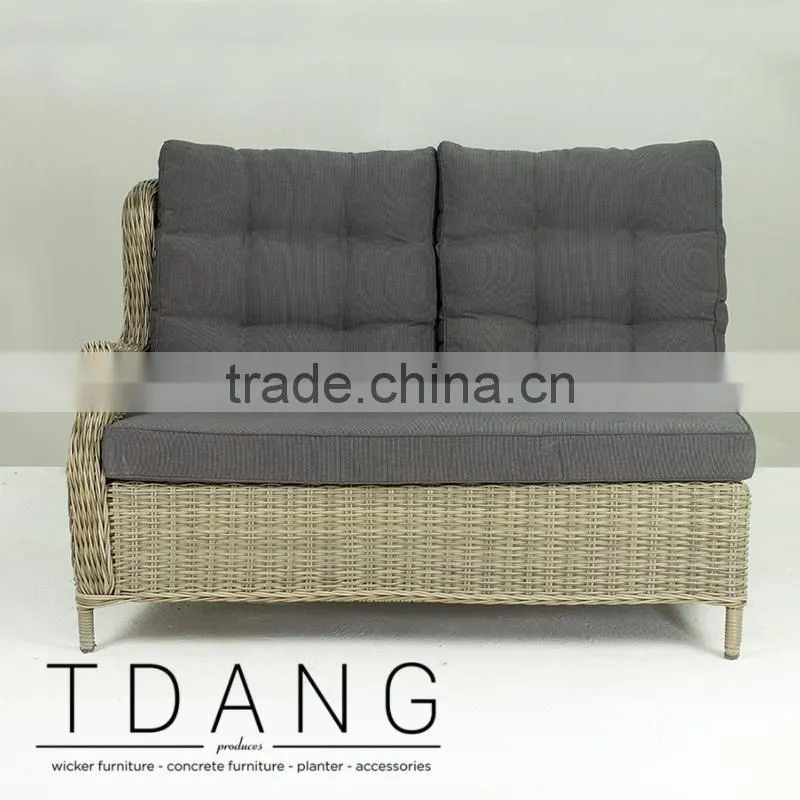 Hanna Wicker Sofa Right Hand- Modern Outdoor Wicker Furniture - Rattan Corner Sofa Sets