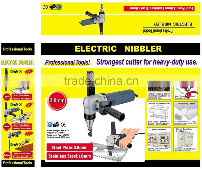 4.0mm 625w Heavy Duty metal cutting machine professional Electric Nibbler Machine