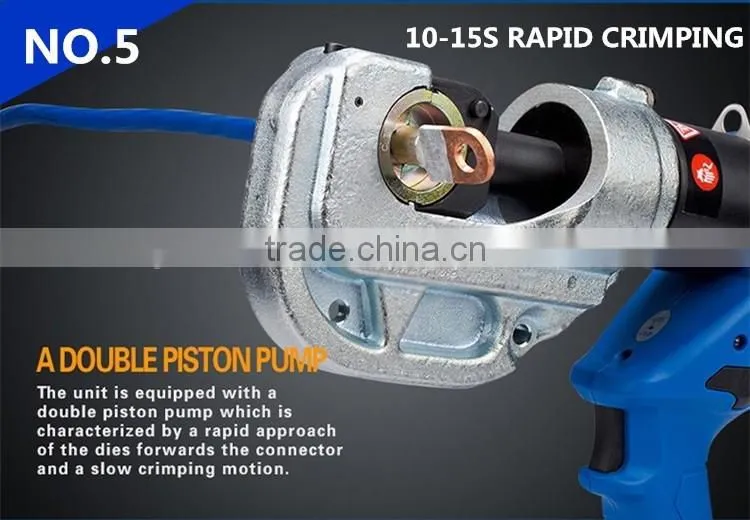 High-performance lithium battery, hydraulic crimping tools, one-handed operation 360 degree rotating head