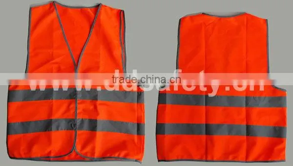 With 5years experience High visibility Orange reflective vest-DSV303