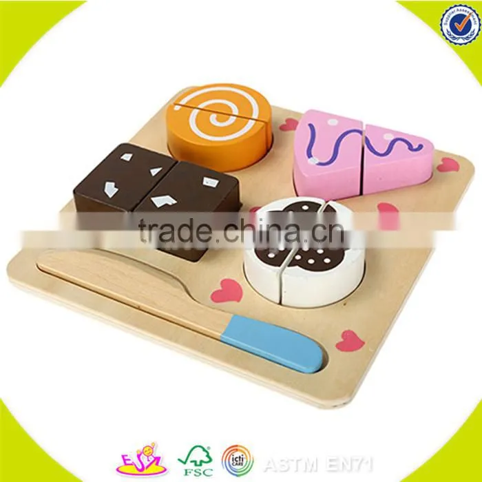Wholesale hot sale high quality wooden tea toy set new popular pretend pink wooden tea set toy W10B048